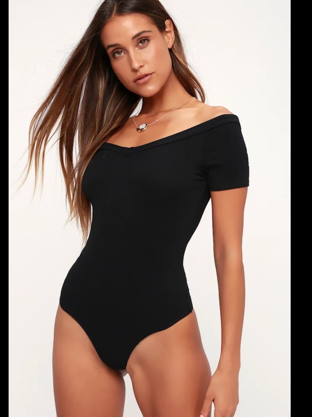 Reformation slight v off the shoulder ribbed bodysuit $98 M spring casual